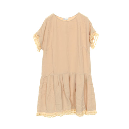 ワンピース 半袖 レース フリル レーヨン ピンクベージュ レッドヴァレンティノ ワンピース RED VALENTINO