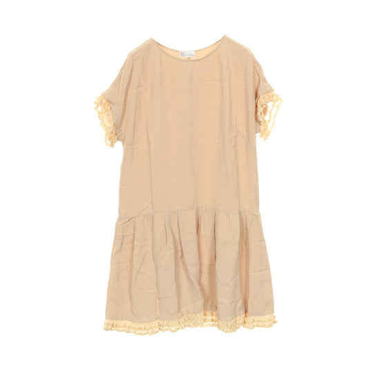 ワンピース 半袖 レース フリル レーヨン ピンクベージュ レッドヴァレンティノ ワンピース RED VALENTINO