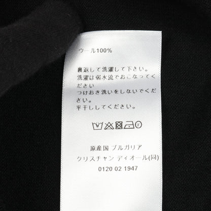 D UNIFORME BEE刺繍 ニット クルーネック 半袖 ウール ブラック クリスチャンディオール トップス Christian Dior