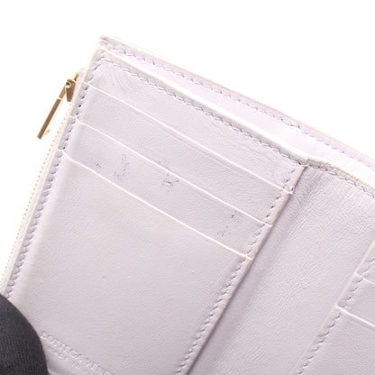 カセット マキシイントレチャート スモール 三つ折りフラップウォレット 三つ折り財布 レザー ライトパープル ボッテガヴェネタ 財布・小物 BOTTEGA VENETA