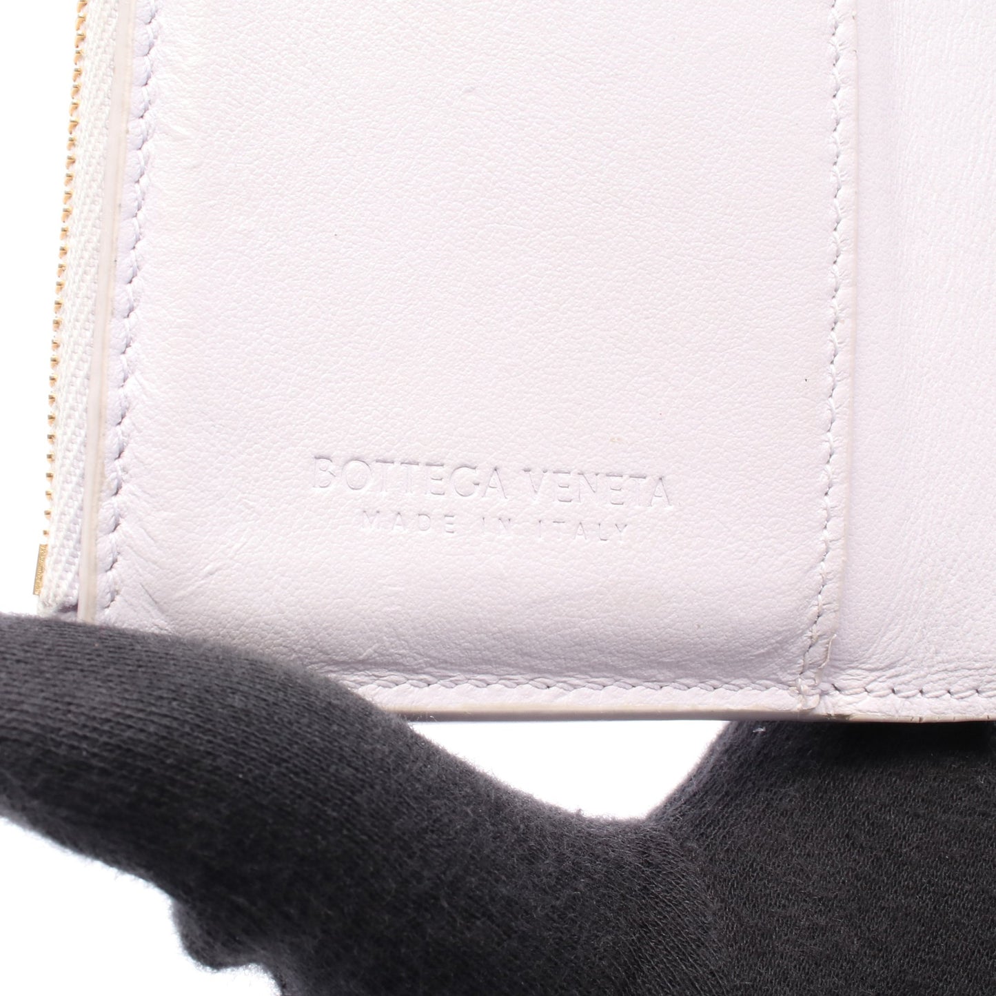 カセット マキシイントレチャート スモール 三つ折りフラップウォレット 三つ折り財布 レザー ライトパープル ボッテガヴェネタ 財布・小物 BOTTEGA VENETA