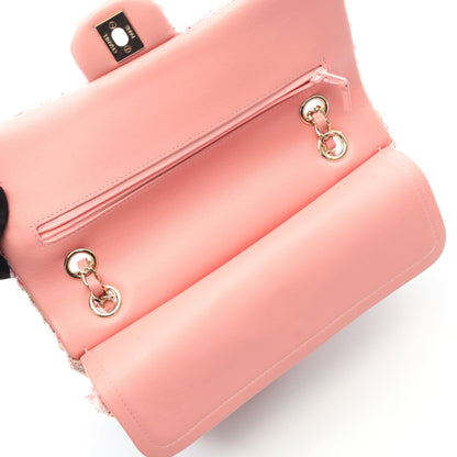 マトラッセ Wフラップ Wチェーンショルダーバッグ ツイード ピンク ゴールド金具 シャネル バッグ CHANEL