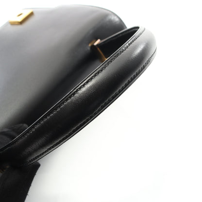 ピアノ ハンドバッグ ボックスカーフ ブラック ゴールド金具 ○P刻印 エルメス バッグ HERMES