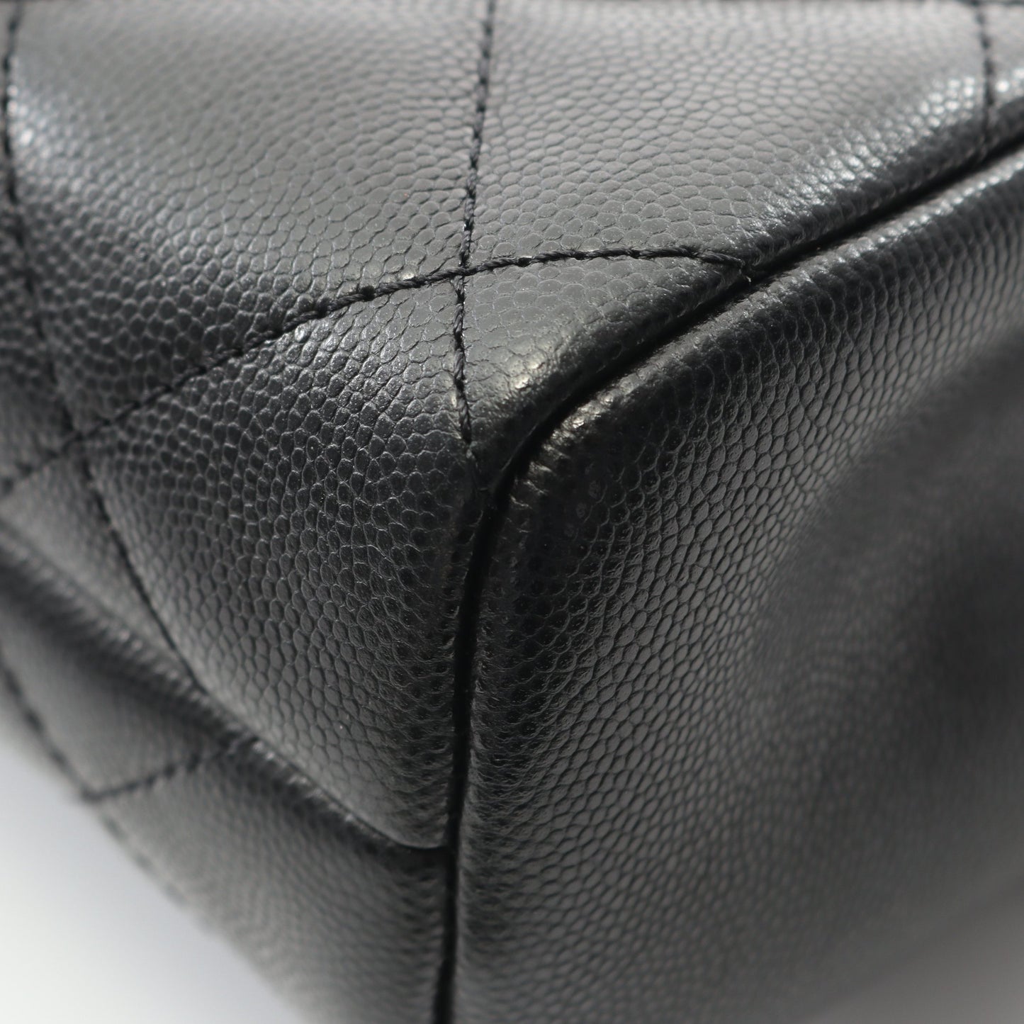 マトラッセ トップハンドル チェーンショルダーバッグ キャビアスキン ブラック ゴールド金具 2WAY シャネル バッグ CHANEL