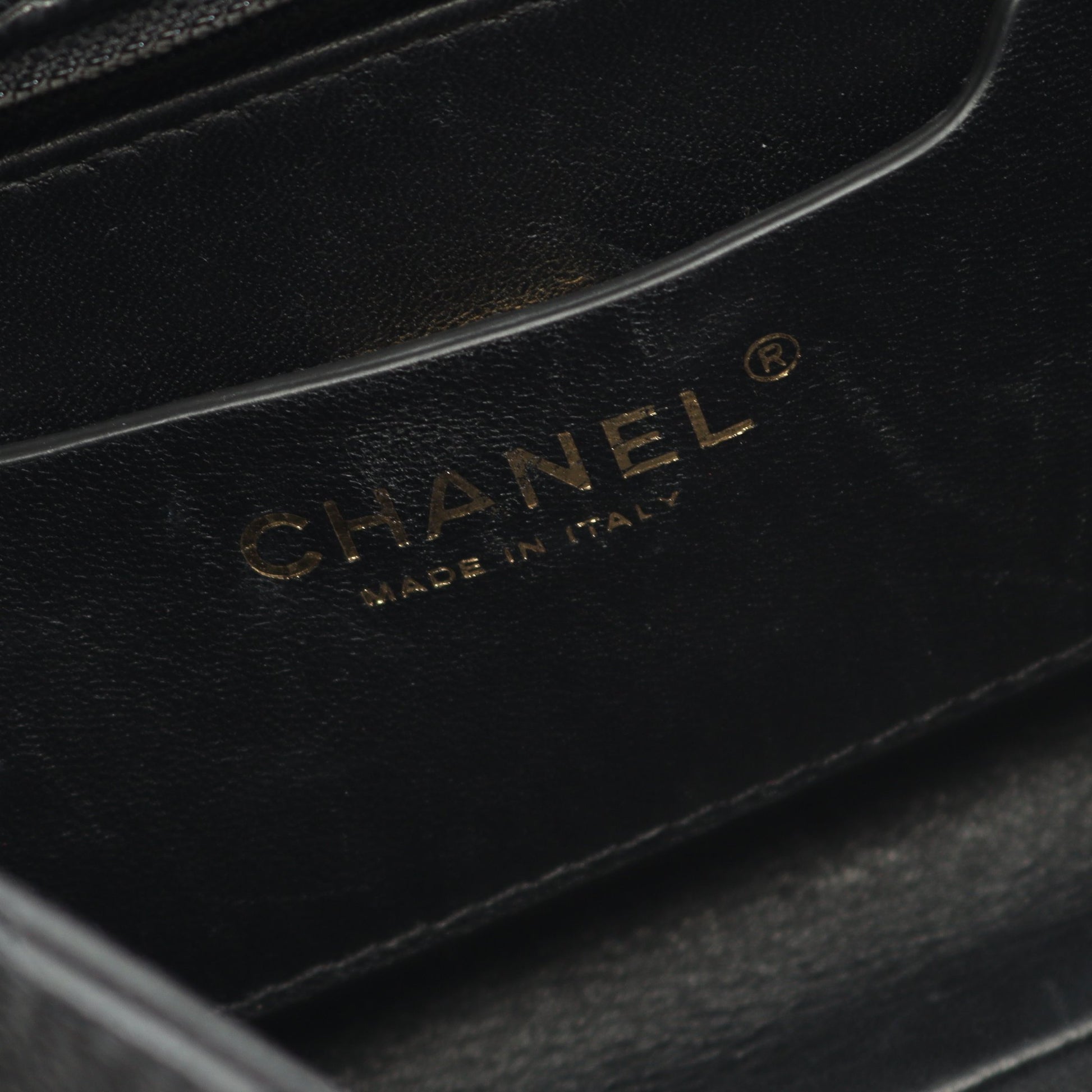 マトラッセ トップハンドル チェーンショルダーバッグ キャビアスキン ブラック ゴールド金具 2WAY シャネル バッグ CHANEL