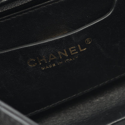 マトラッセ トップハンドル チェーンショルダーバッグ キャビアスキン ブラック ゴールド金具 2WAY シャネル バッグ CHANEL