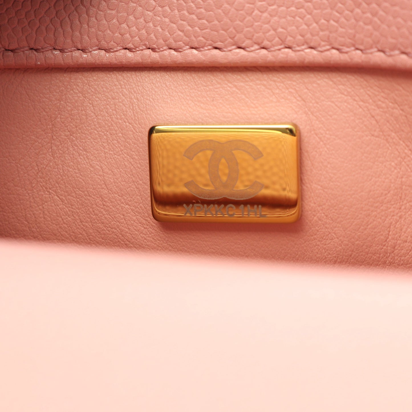 ココハンドルXXS トップハンドル ハンドバッグ キャビアスキン ピンク ゴールド金具 2WAY シャネル バッグ CHANEL