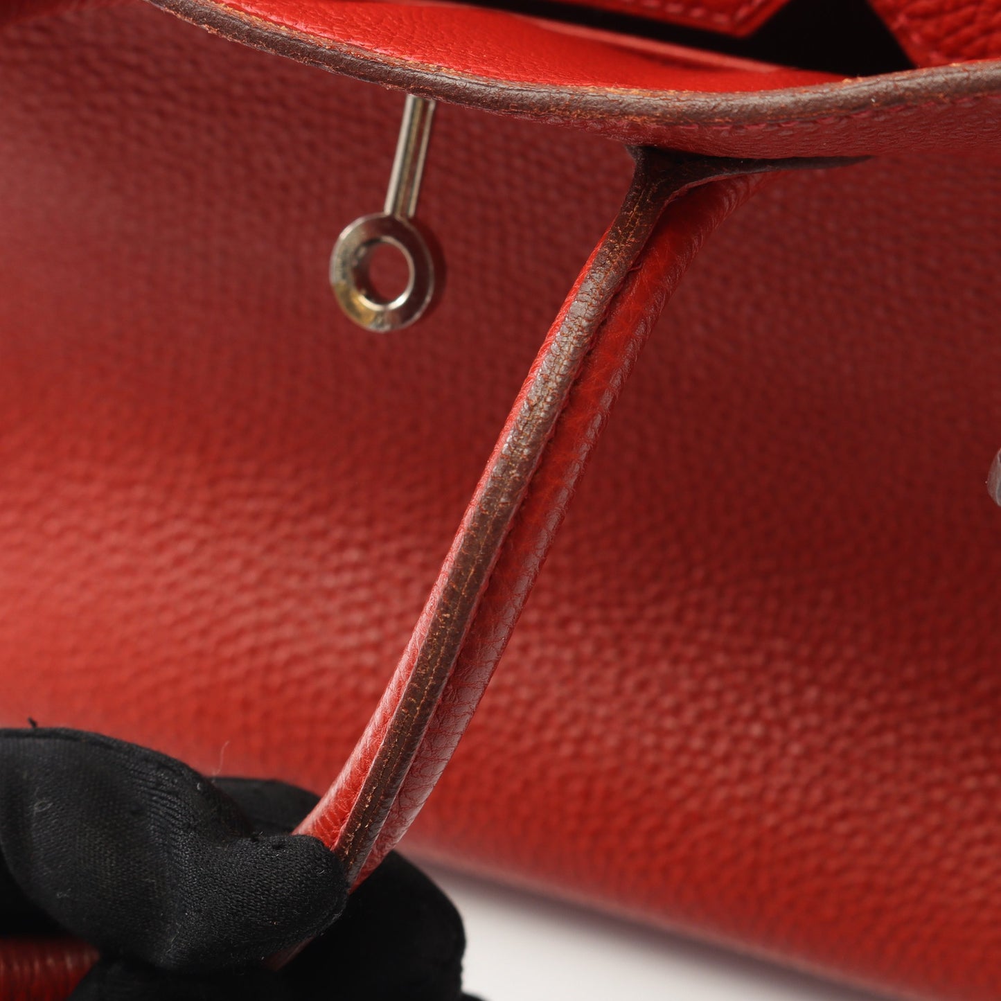 バーキン25 ルージュガランス ハンドバッグ トゴ レッド シルバー金具 □I刻印 エルメス バッグ HERMES