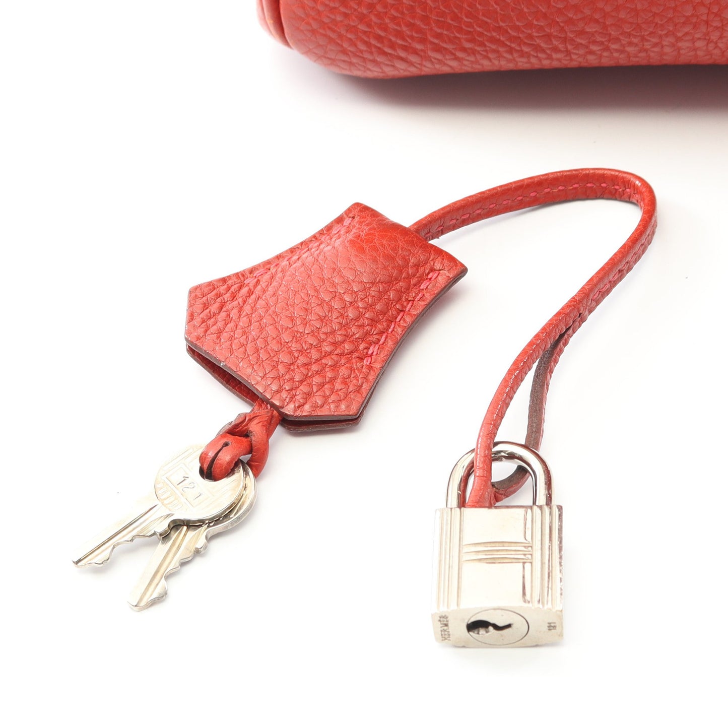 バーキン25 ルージュガランス ハンドバッグ トゴ レッド シルバー金具 □I刻印 エルメス バッグ HERMES