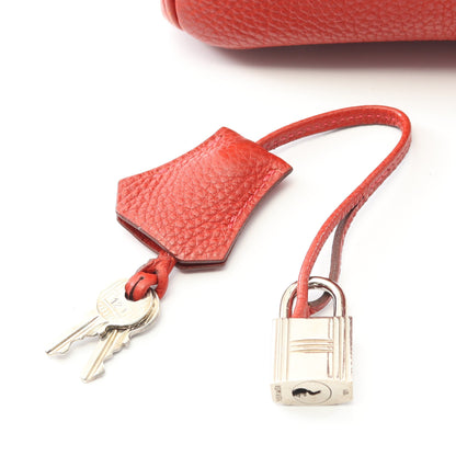 バーキン25 ルージュガランス ハンドバッグ トゴ レッド シルバー金具 □I刻印 エルメス バッグ HERMES