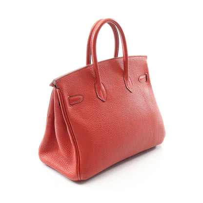 バーキン25 ルージュガランス ハンドバッグ トゴ レッド シルバー金具 □I刻印 エルメス バッグ HERMES
