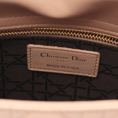 LADY DIOR MY ABCDIOR レディディオール スモール カナージュ ハンドバッグ レザー ピンクベージュ 2WAY クリスチャンディオール バッグ Christian Dior
