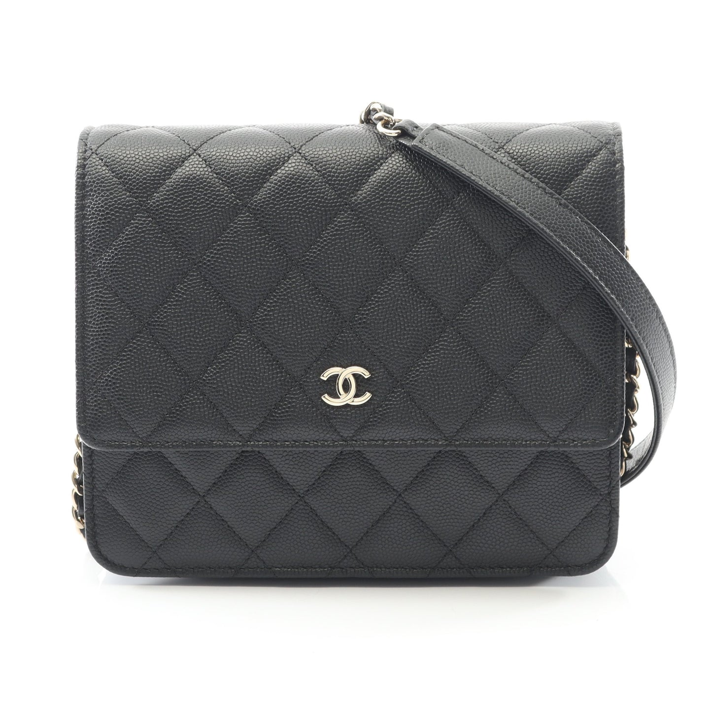マトラッセ チェーンウォレット キャビアスキン ブラック ゴールド金具 シャネル バッグ CHANEL