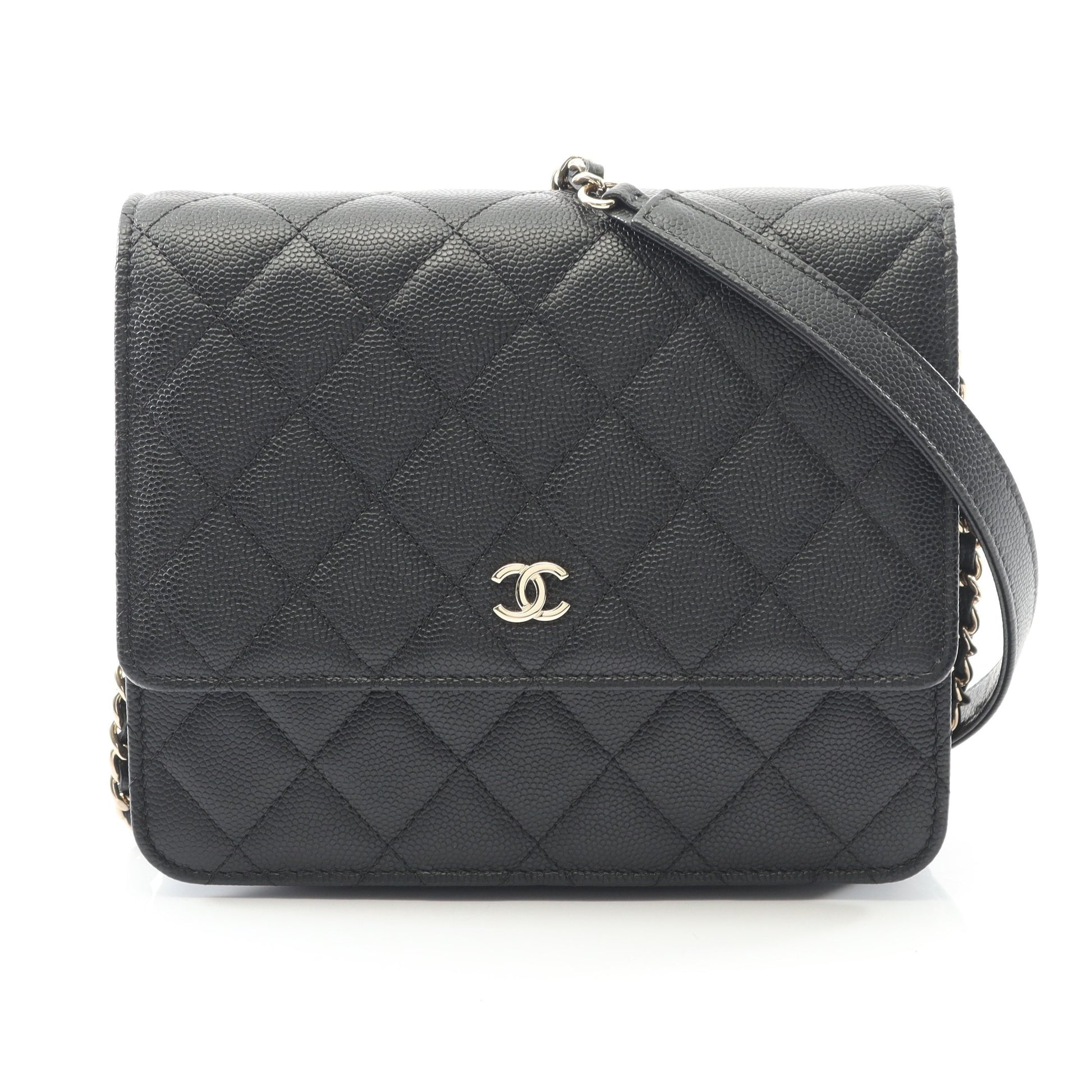 マトラッセ チェーンウォレット キャビアスキン ブラック ゴールド金具 シャネル バッグ CHANEL
