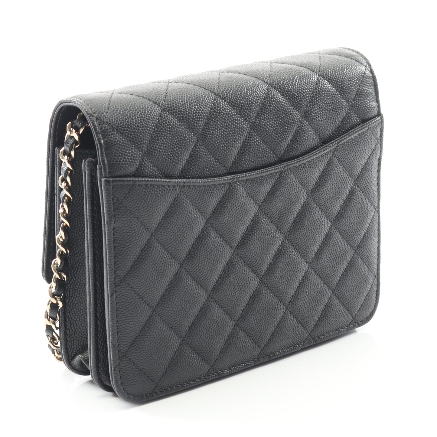 マトラッセ チェーンウォレット キャビアスキン ブラック ゴールド金具 シャネル バッグ CHANEL