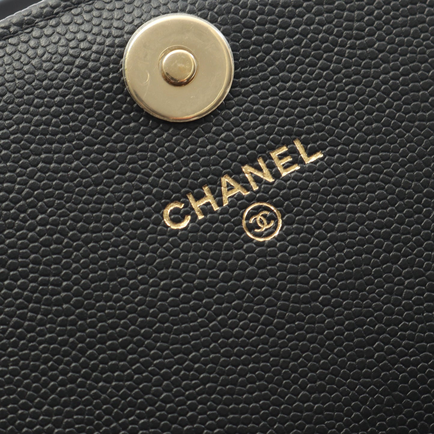 マトラッセ チェーンウォレット キャビアスキン ブラック ゴールド金具 シャネル バッグ CHANEL
