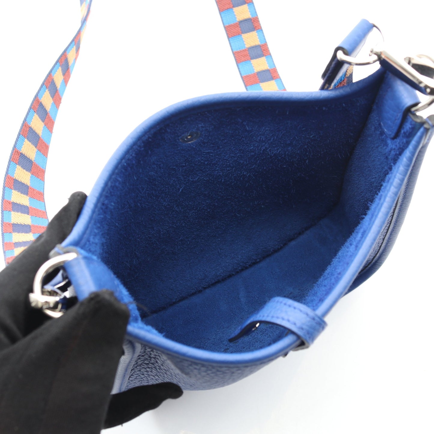 エヴリンTPM アマゾン ブルーロイヤル ショルダーバッグ トリヨンクレマンス ブルー シルバー金具 Z刻印 エルメス バッグ HERMES