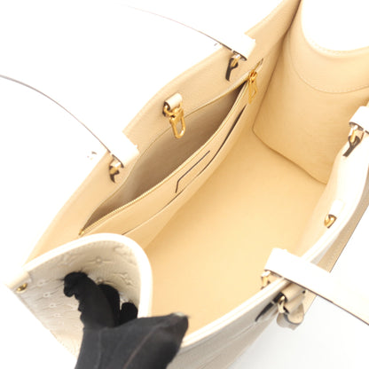 オンザゴーMM モノグラムアンプラント クレーム ハンドバッグ トートバッグ レザー アイボリー 2WAY ルイヴィトン バッグ LOUIS VUITTON