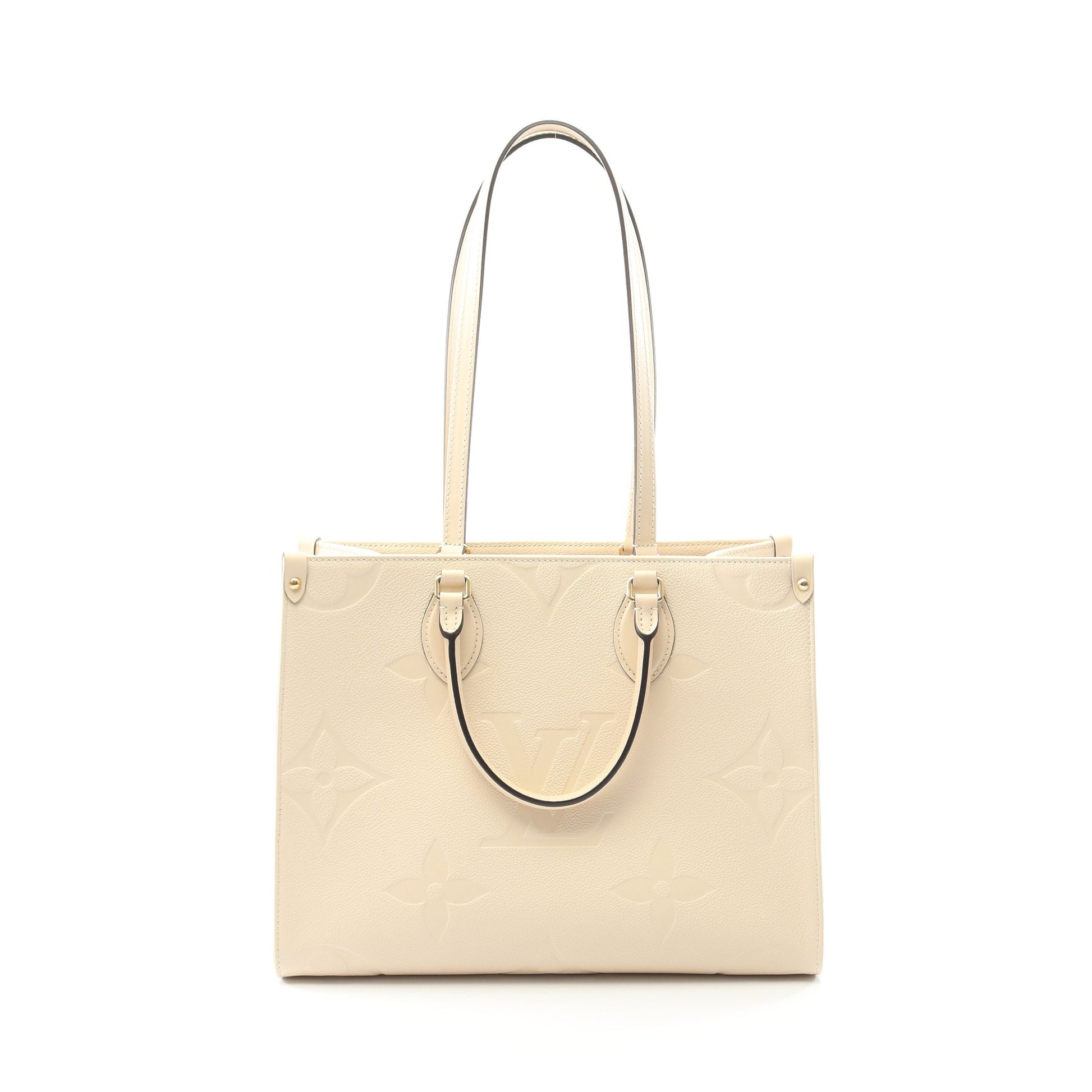 オンザゴーMM モノグラムアンプラント クレーム ハンドバッグ トートバッグ レザー アイボリー 2WAY ルイヴィトン バッグ LOUIS VUITTON