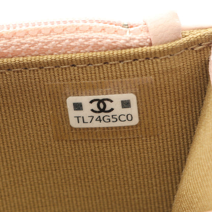 マトラッセ フォンケース チェーンショルダーバッグ レザー ライトピンク ゴールド金具 シャネル バッグ CHANEL