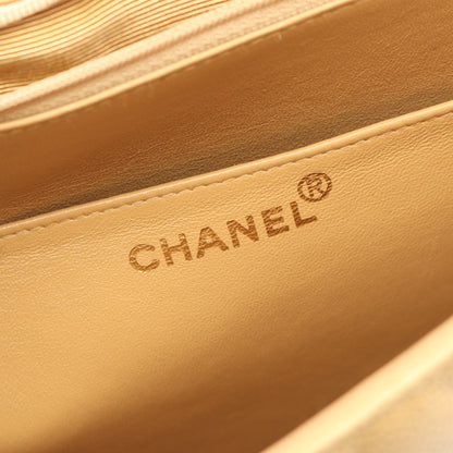 マトラッセ ブリーフケース ビジネスバッグ キャビアスキン ベージュ ゴールド金具 シャネル バッグ CHANEL