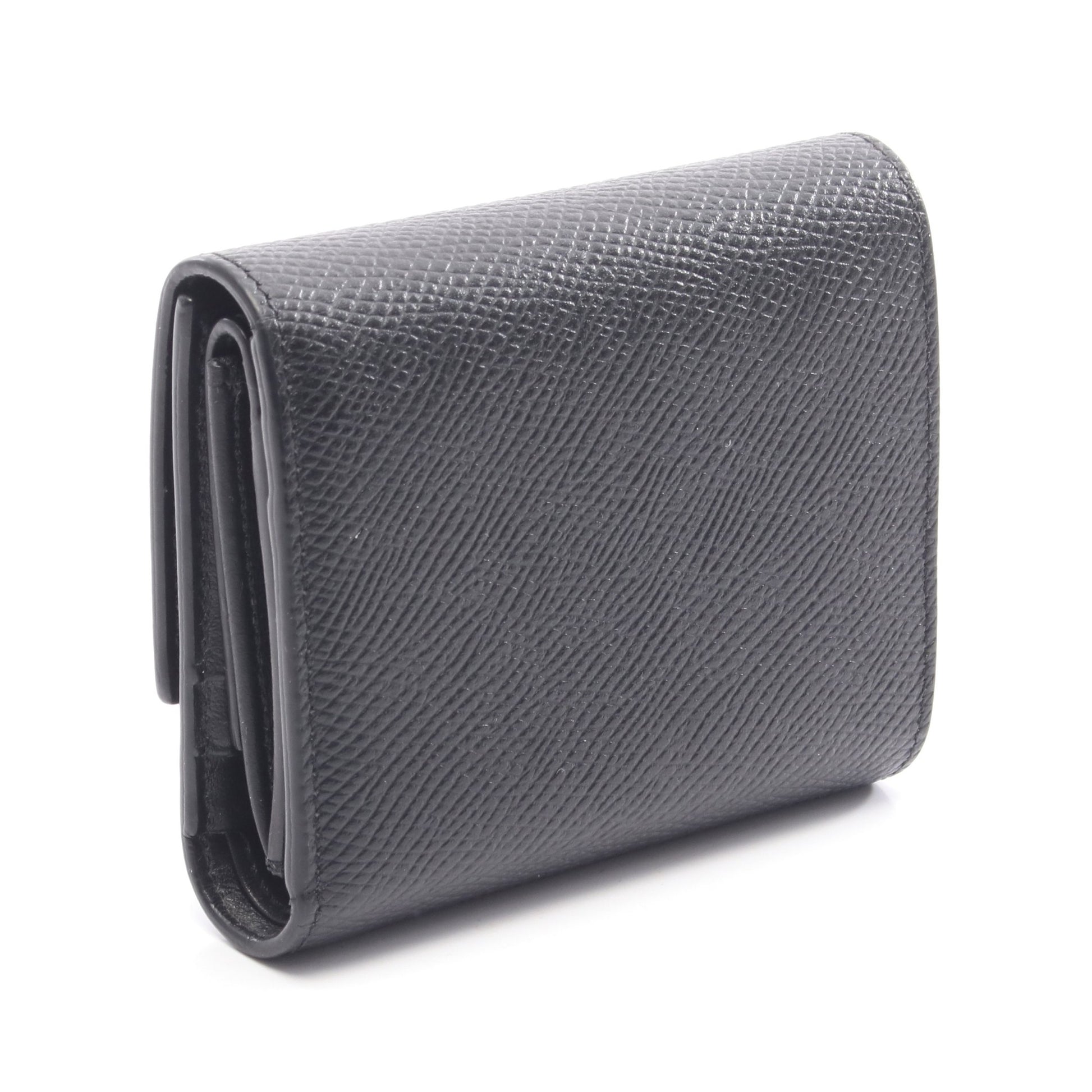 スモール トリフォールドウォレット 三つ折り財布 レザー ブラック セリーヌ 財布・小物 CELINE