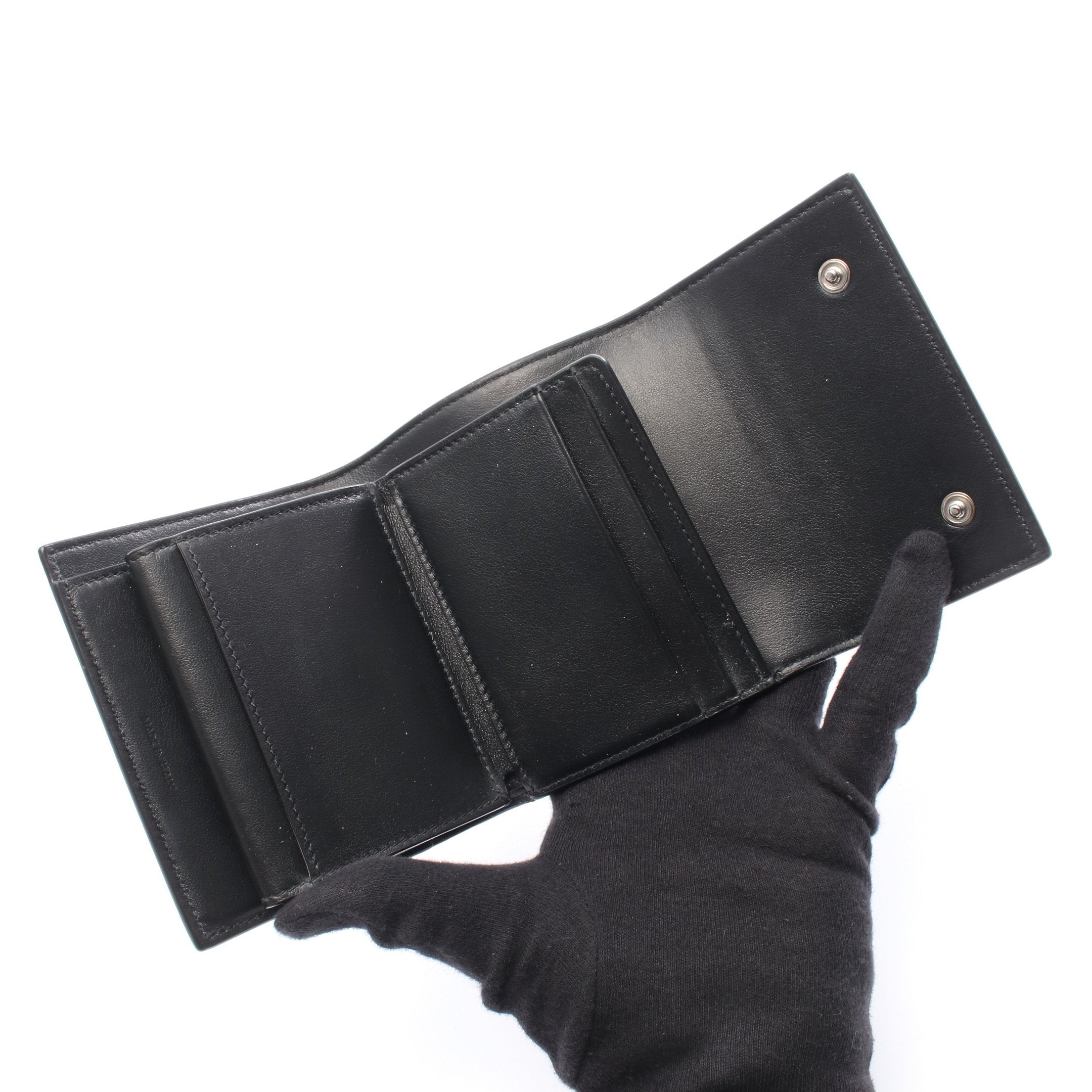 極美品✨セリーヌ スモールトリフォールドウォレット レザー 三つ折り ブラック 新品 セリーヌ スモール トリフォールドウォレット トリオンフ 三