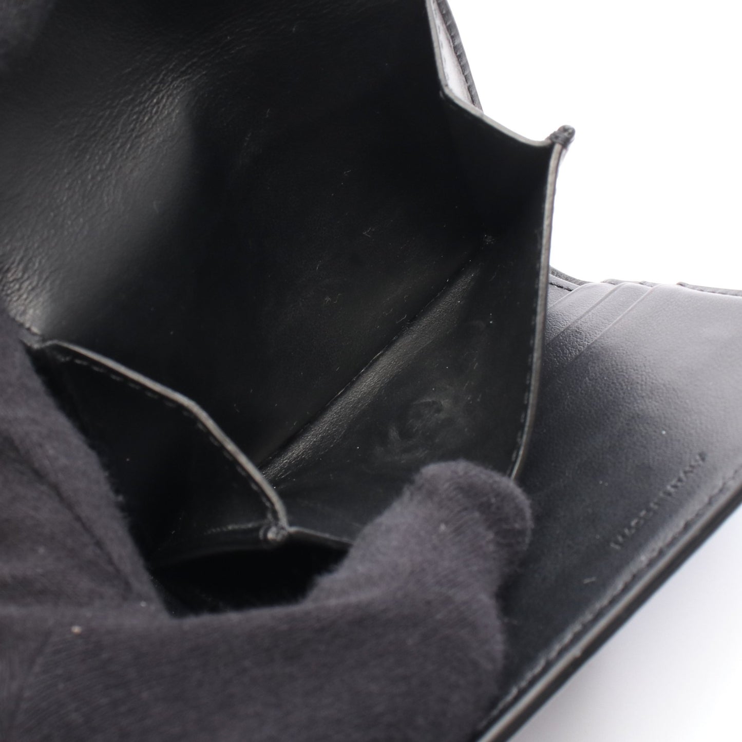 スモール トリフォールドウォレット 三つ折り財布 レザー ブラック セリーヌ 財布・小物 CELINE