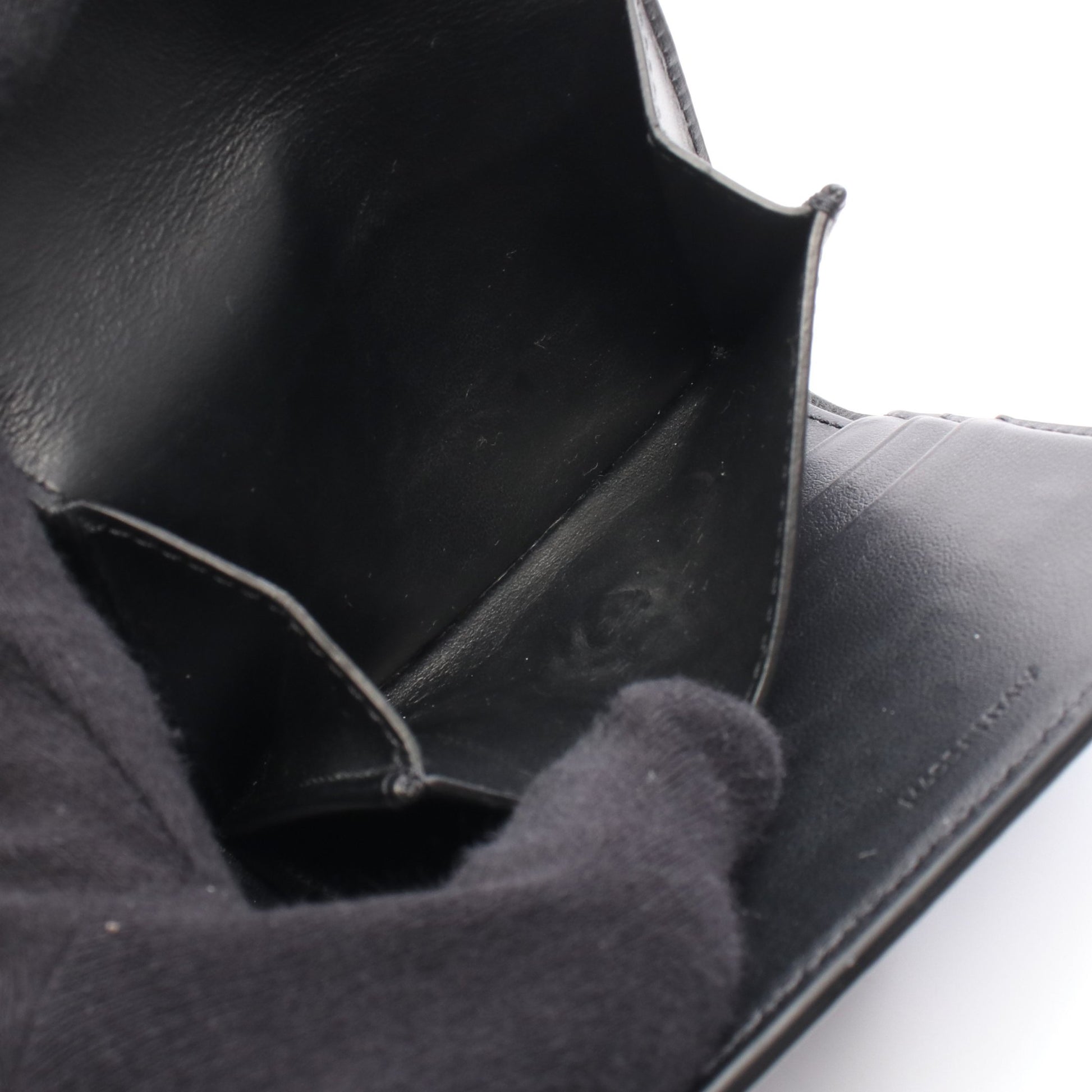 スモール トリフォールドウォレット 三つ折り財布 レザー ブラック セリーヌ 財布・小物 CELINE