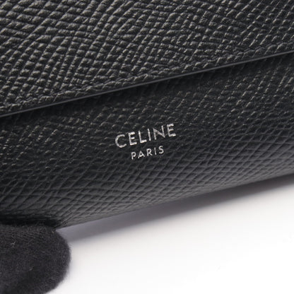 スモール トリフォールドウォレット 三つ折り財布 レザー ブラック セリーヌ 財布・小物 CELINE