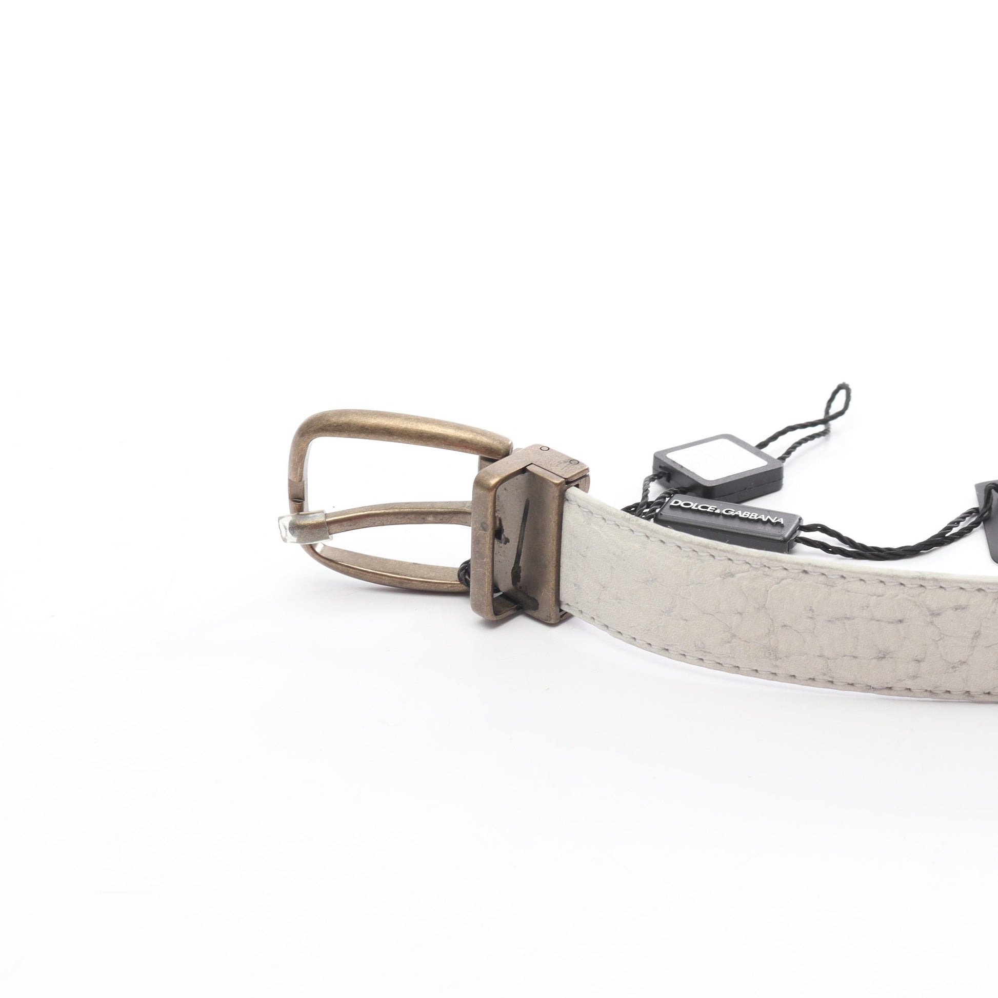 ベルト ヌバック オフホワイト ゴールド金具 ドルチェアンドガッバーナ 財布・小物 DOLCE&GABBANA