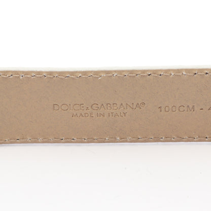 ベルト ヌバック オフホワイト ゴールド金具 ドルチェアンドガッバーナ 財布・小物 DOLCE&GABBANA