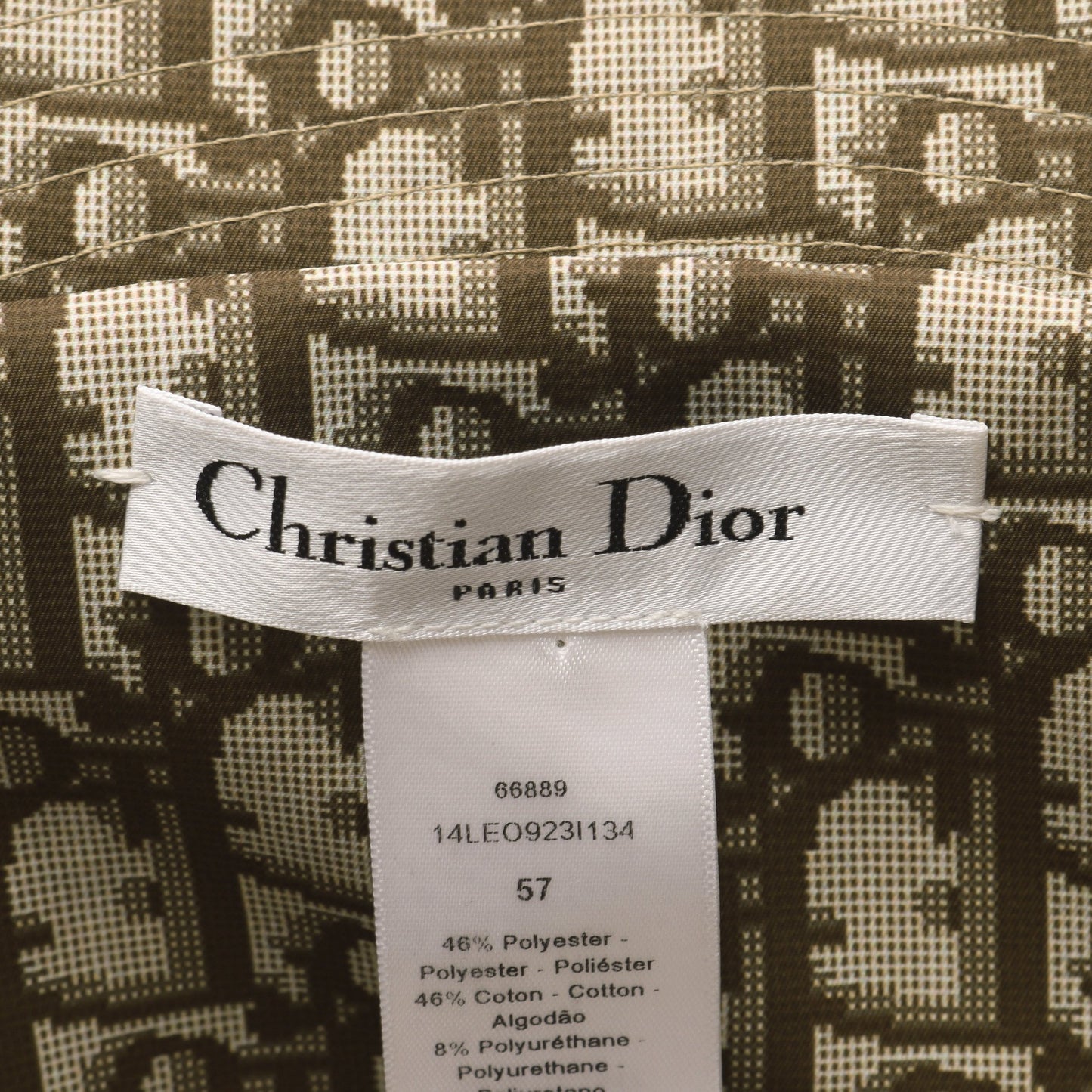 MIZZA ミッツァ バケット ハット コットン ベージュ ブラウン リバーシブル クリスチャンディオール 財布・小物 Christian Dior