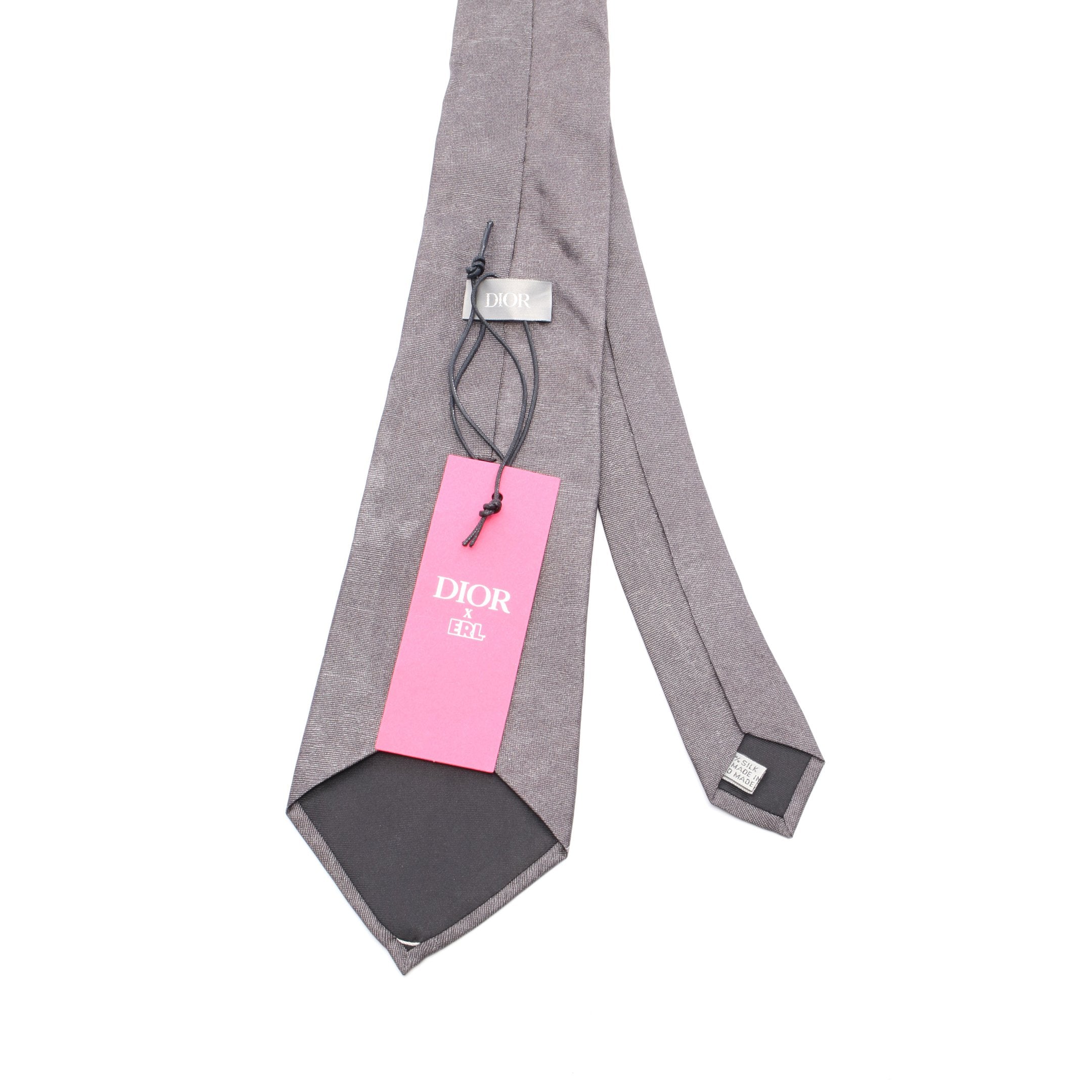 Dior グレー シルクネクタイ Diorロゴ ネクタイ シルク グレー ディオール – RECLO