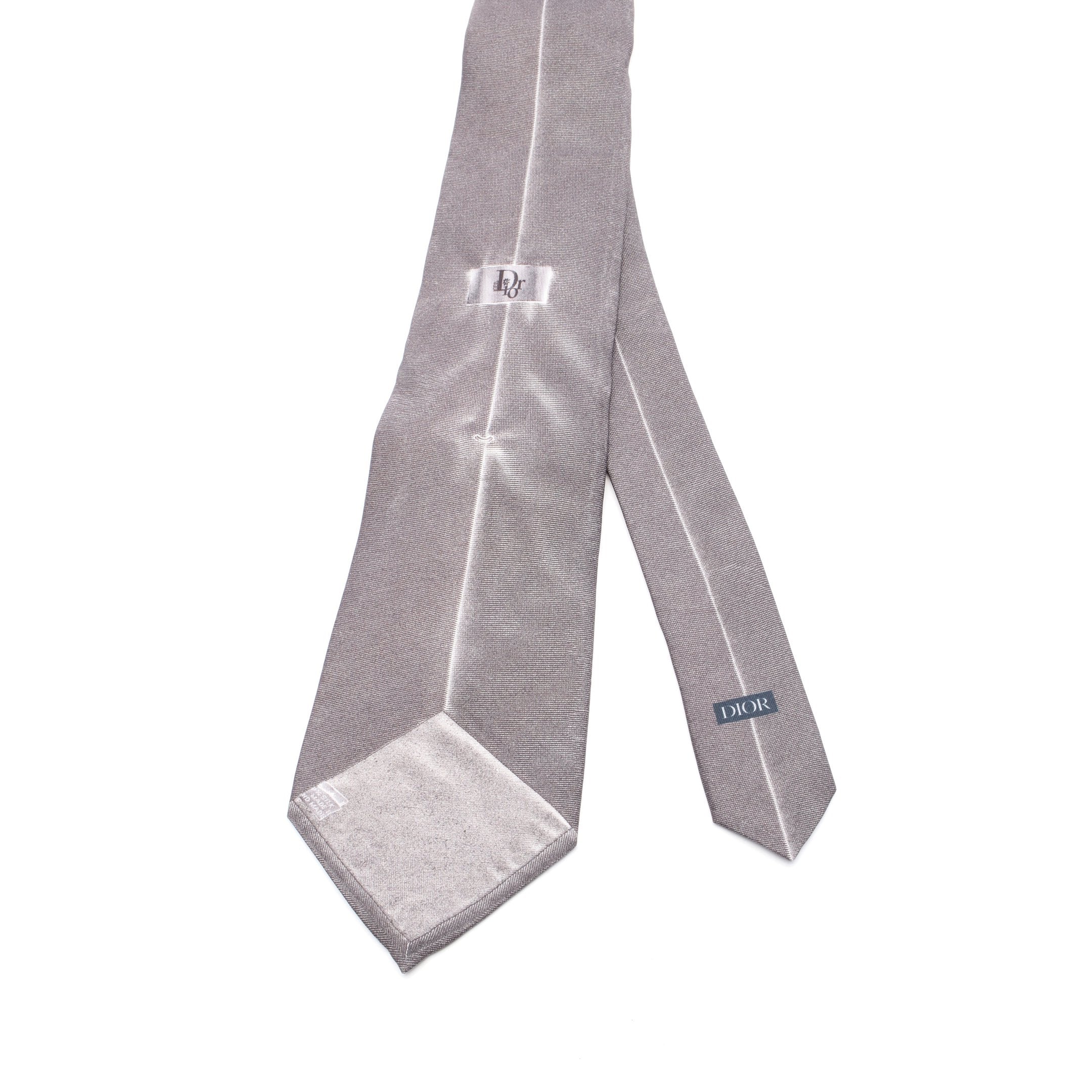 Dior グレー シルクネクタイ Diorロゴ ネクタイ シルク グレー ディオール – RECLO
