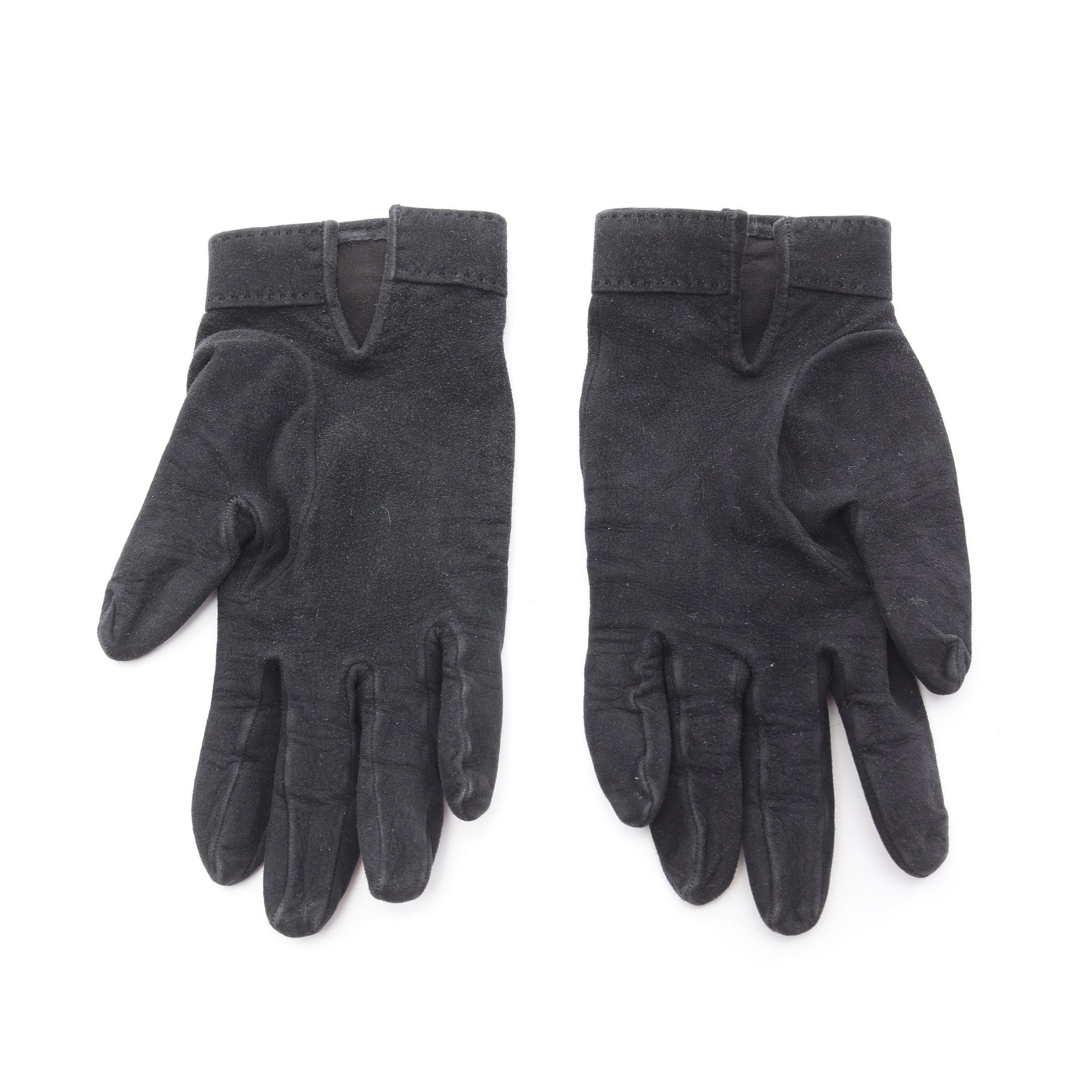 ケリー 手袋 グローブ スエード ブラック ゴールド金具 エルメス – RECLO