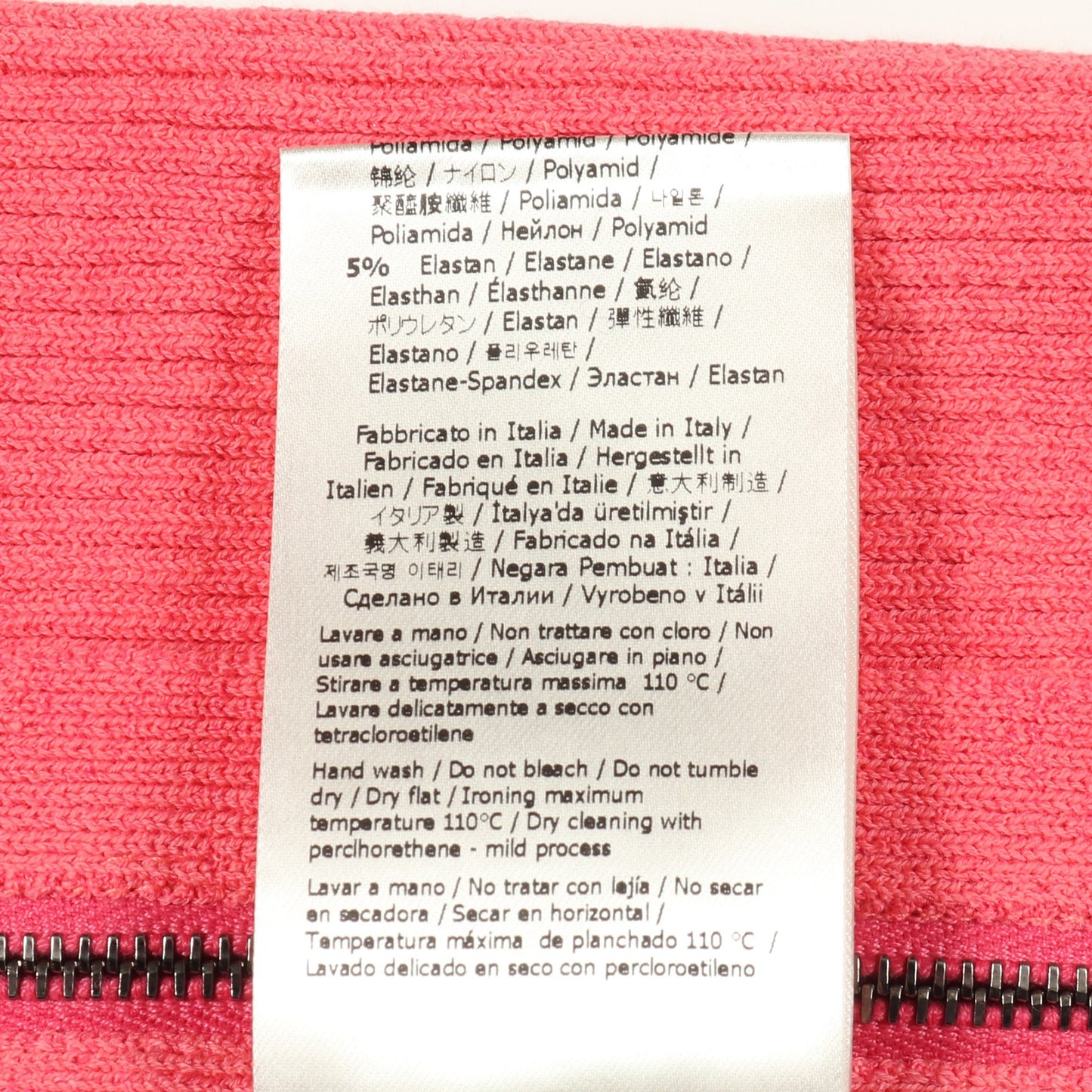 FFロゴ スカート ジップアップ コットン ピンク フェンディ ボトムス FENDI