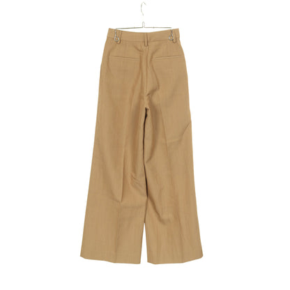 ワイドパンツ ウール ベージュ バーバリー ボトムス BURBERRY