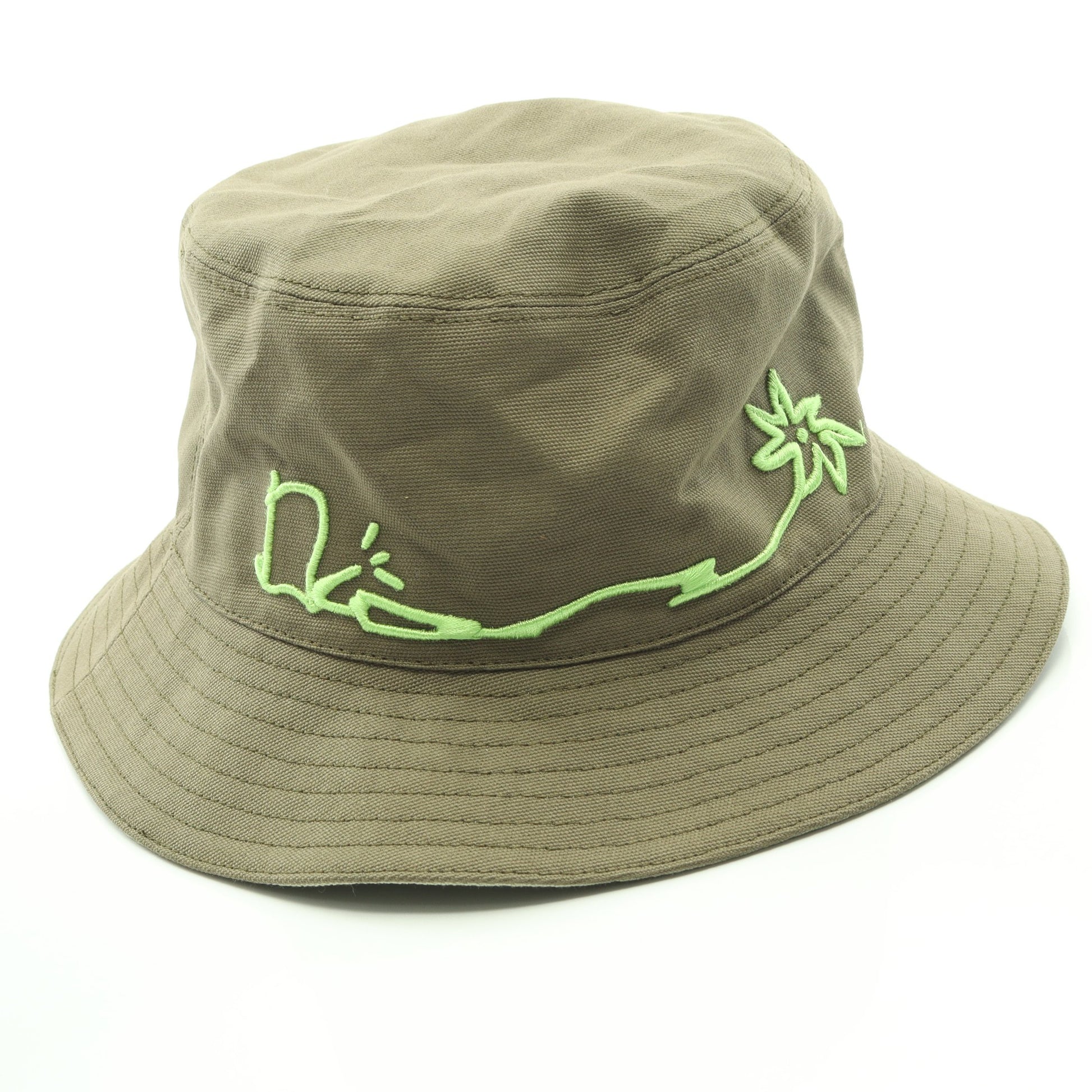 DIOR × TRAVIS SCOTT CACTUS JACK バケット ハット コットン カーキグリーン イエローグリーン ディオール 財布・小物 DIOR