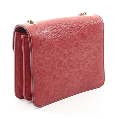 インターロッキングG チェーンショルダーバッグ レザー レッド グッチ バッグ GUCCI