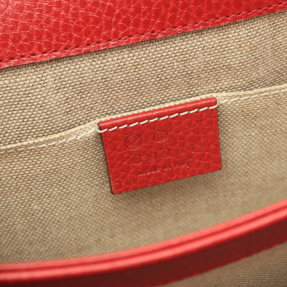 インターロッキングG チェーンショルダーバッグ レザー レッド グッチ バッグ GUCCI
