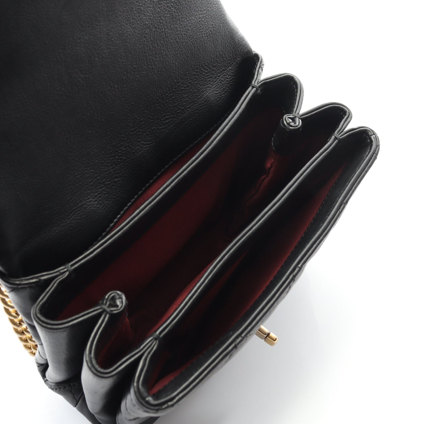 ミニマトラッセ チェーンショルダーバッグ レザー ブラック ゴールド金具 シャネル バッグ CHANEL