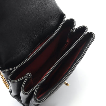 ミニマトラッセ チェーンショルダーバッグ レザー ブラック ゴールド金具 シャネル バッグ CHANEL