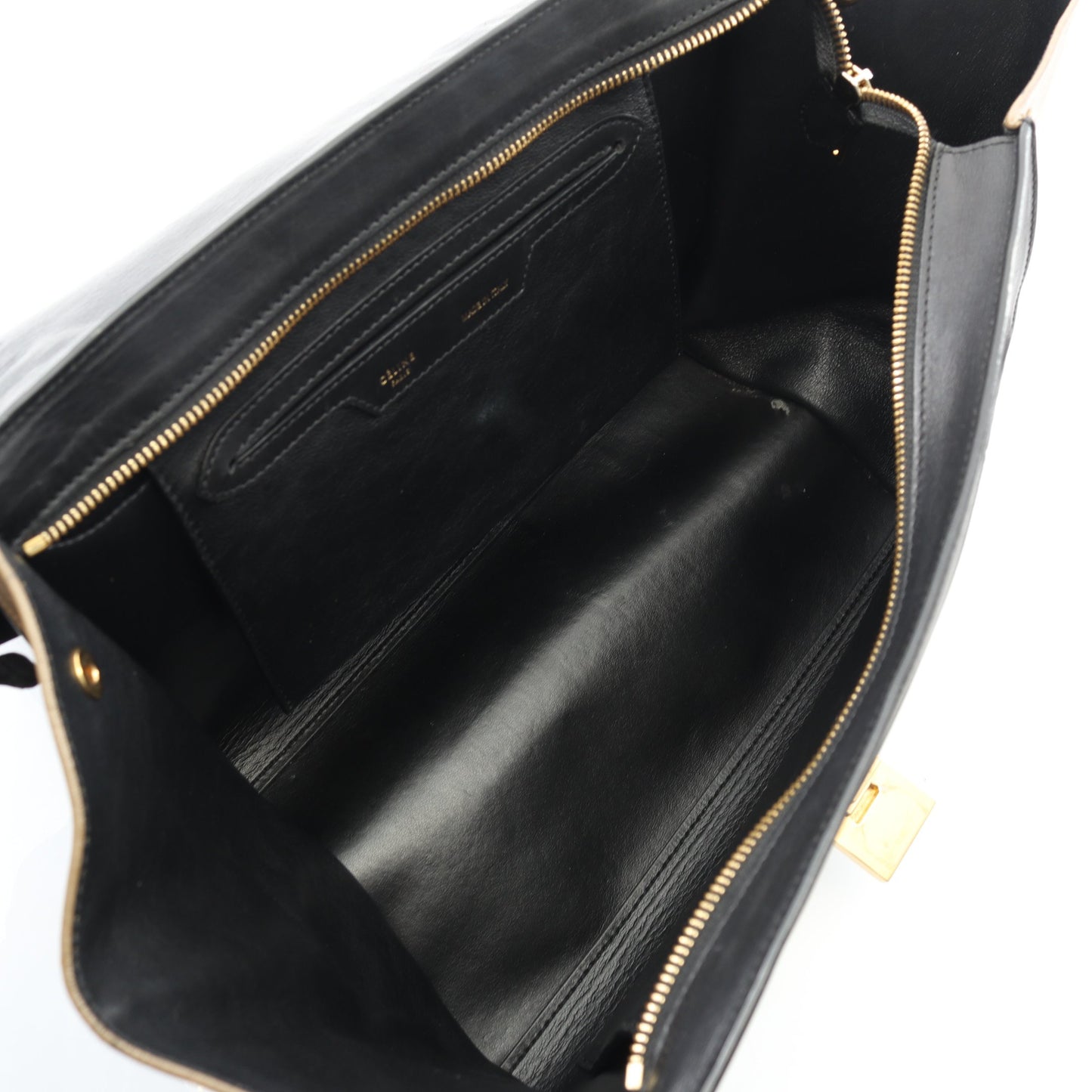 トラペーズ ミディアム ハンドバッグ レザー スエード ブラック ブルー ベージュ 2WAY セリーヌ バッグ CELINE