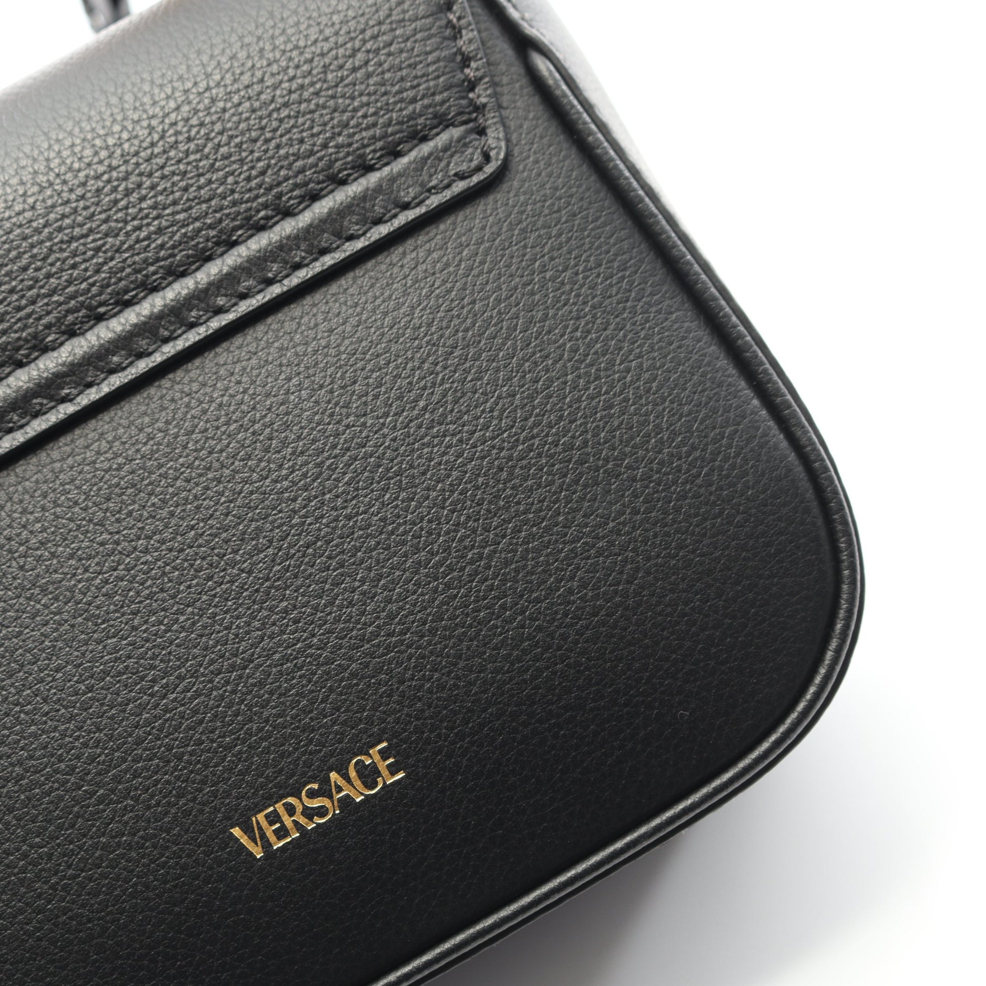ラ メデューサ ハンドバッグ レザー ブラック 2WAY ヴェルサーチ バッグ Versace