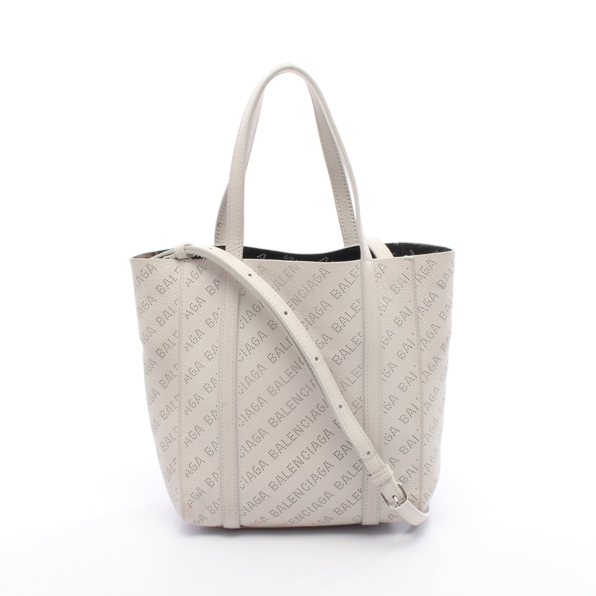 EVERYDAY XXS エブリデイ ハンドバッグ トートバッグ レザー オフホワイト 2WAY バレンシアガ バッグ BALENCIAGA