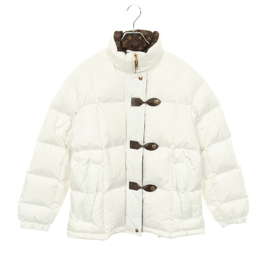 モノグラムアクセント ピロー パッファージャケット ダウンジャケット ナイロン ホワイト ブラウン ルイヴィトン アウター LOUIS VUITTON