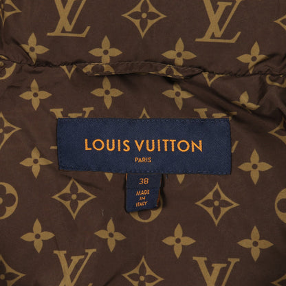 モノグラムアクセント ピロー パッファージャケット ダウンジャケット ナイロン ホワイト ブラウン ルイヴィトン アウター LOUIS VUITTON