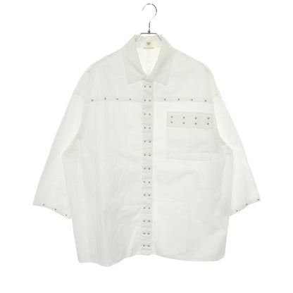 シャツ コットン ホワイト スタッズ エルメス トップス HERMES