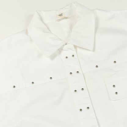 シャツ コットン ホワイト スタッズ エルメス トップス HERMES